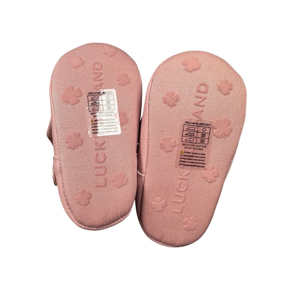 Lucky Brand Baby Girl Pink Bow Mary Jane Crib Shoes Size 3 - Picture 6 of 8